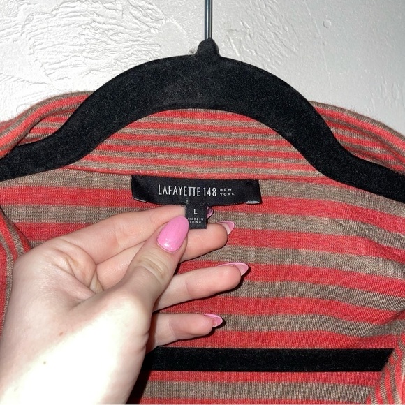 Lafayette 148 Full-Zip Stripe Athleisure Sweat Jacket - Picture 3 of 5